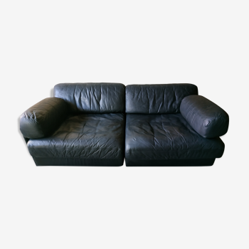 Sofa convertible modular seats leather of Sede 1970