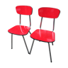 Chaises en  formica rouge