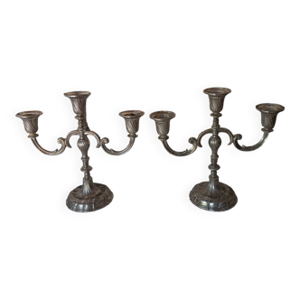 Pair of silver candlesticks