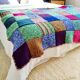 Vintage wool patchwork plaid