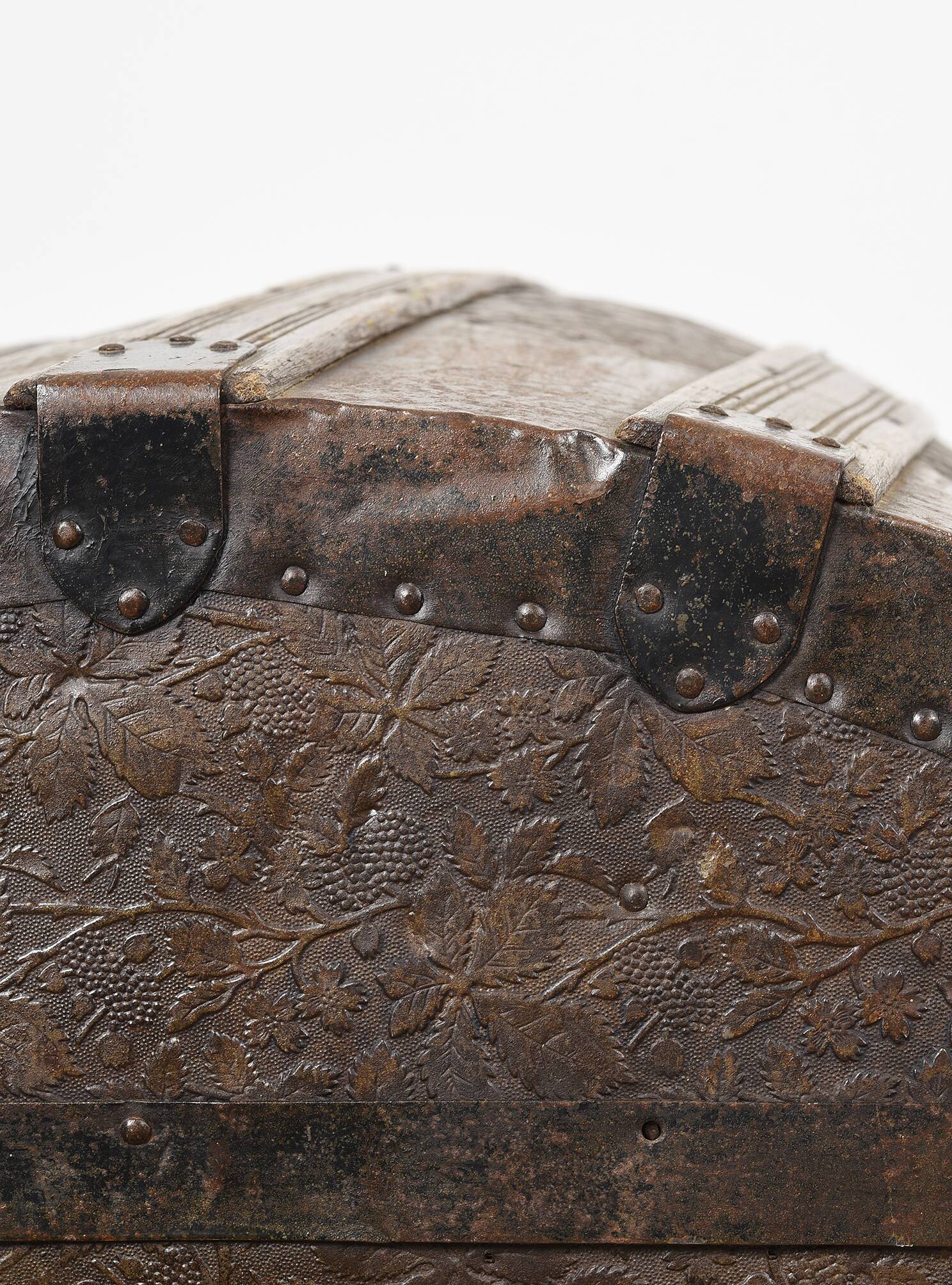 Malle de victorienne, coffre de voyage à vapeur, XIXème.