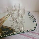 Art Deco beveled mirror tray