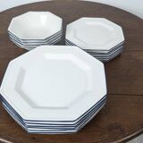 Set de 4 assiettes creuses octogonales par Johnson Brothers