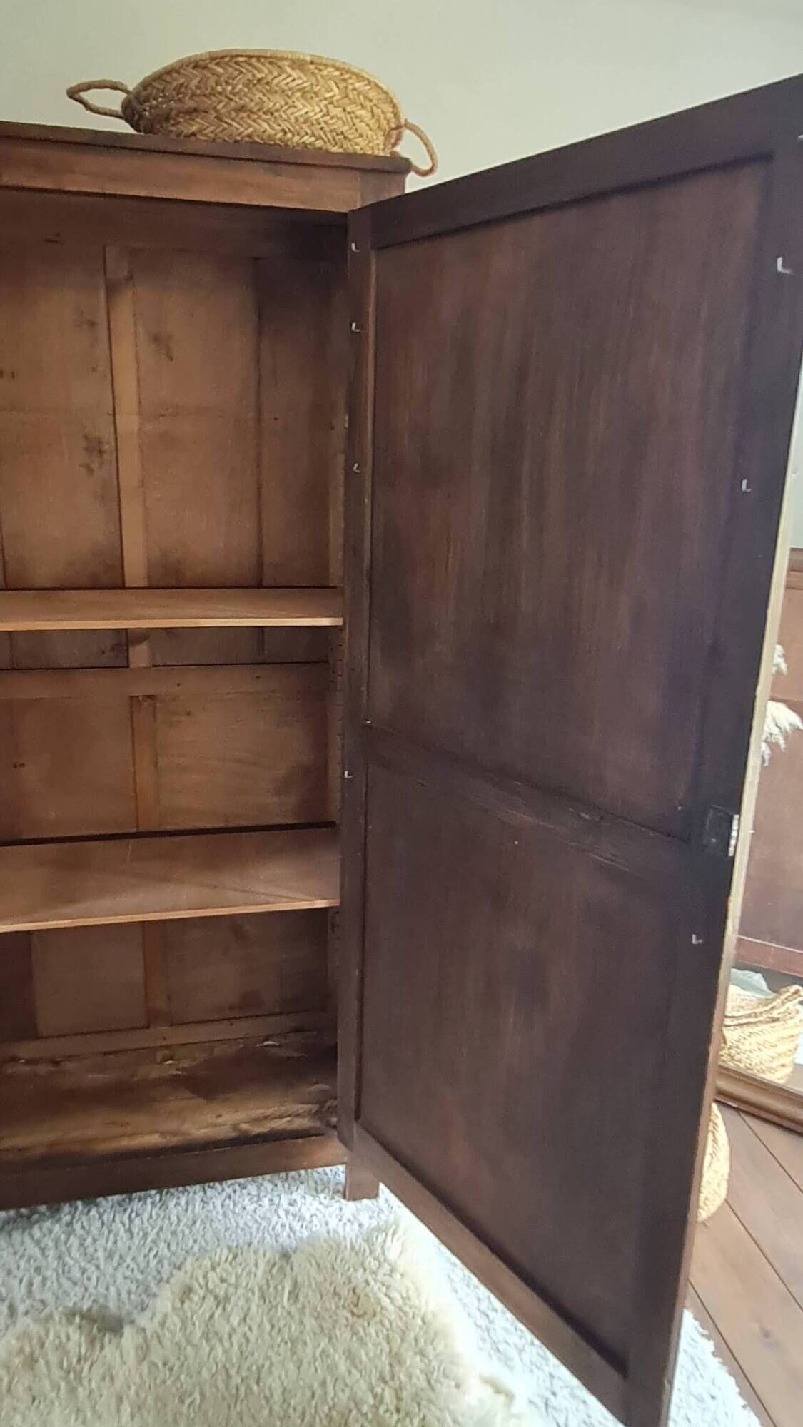 Antique Parisian wardrobe with one door.