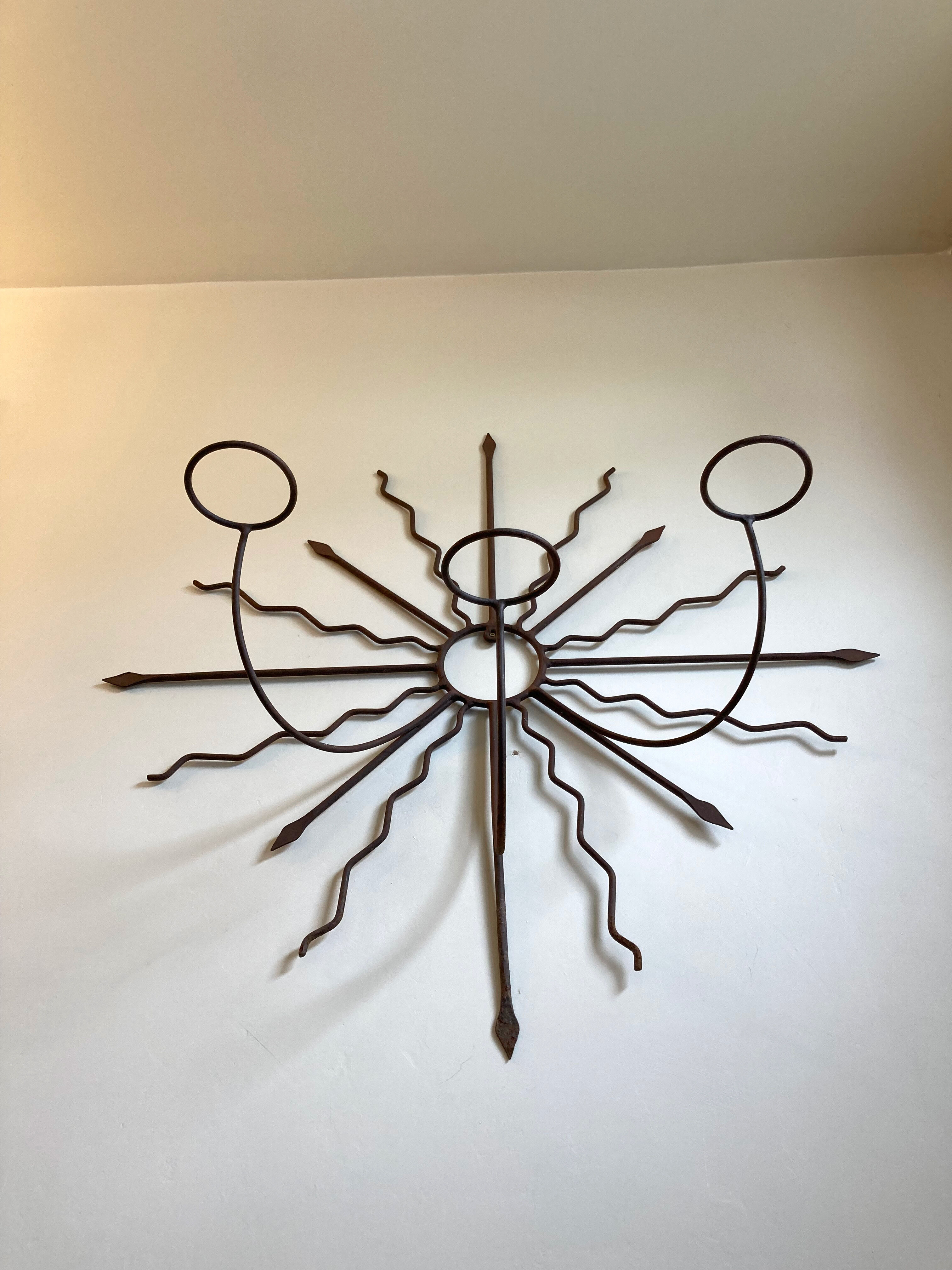 Wrought iron wall plant door