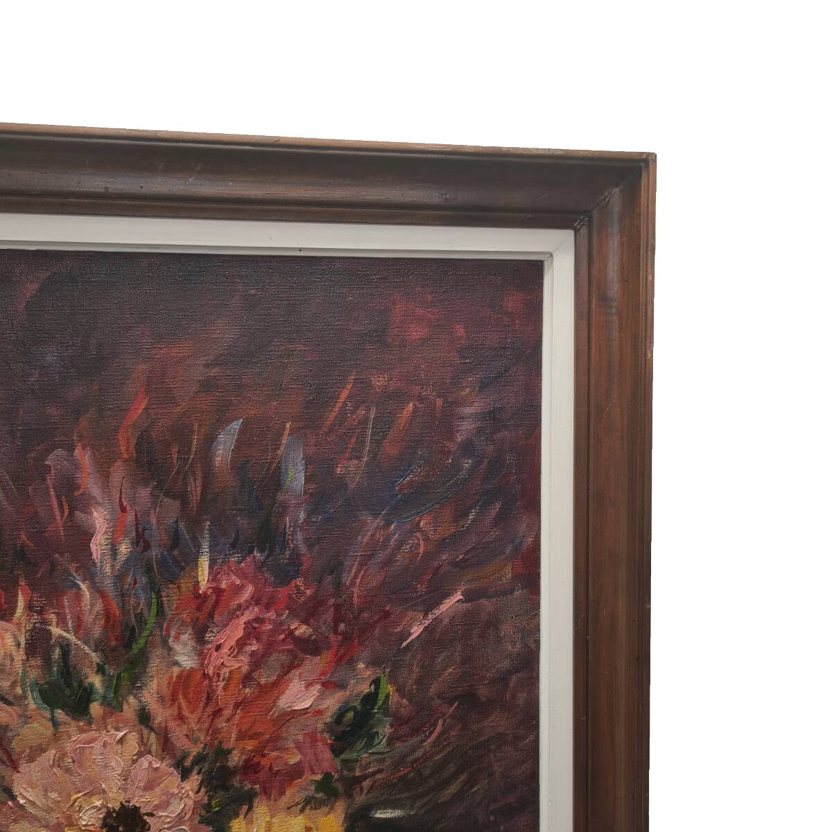 Oil Painting With Flowers By E. Marie, from 1976