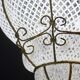 Venini Amazing Venetian Lantern in Murano Reticello Glass, 1950s