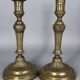 Pair of fluted bronze candlesticks Louis XVI period 27 cm