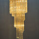 Large Murano Glass Trilobi Chandelier, Italy, 1960s