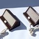 Pair of brown Elidus Kuben reading lamps - Hans Agne Jakobsson - Sweden 1970s