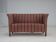1960s, Danish 2-seater sofa, striped red/multicolor furniture wool.