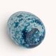 Brutalist Blue and White Reactive Art Glass Vase, Europe, 1970s