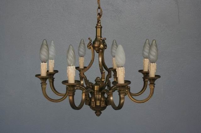Chandelier bronze 8 branches