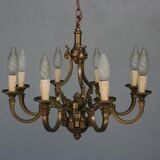 Chandelier bronze 8 branches