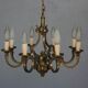 Chandelier bronze 8 branches
