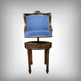 Louis XVI Style Beech Swivel Harpist Chair – Early 20th Century