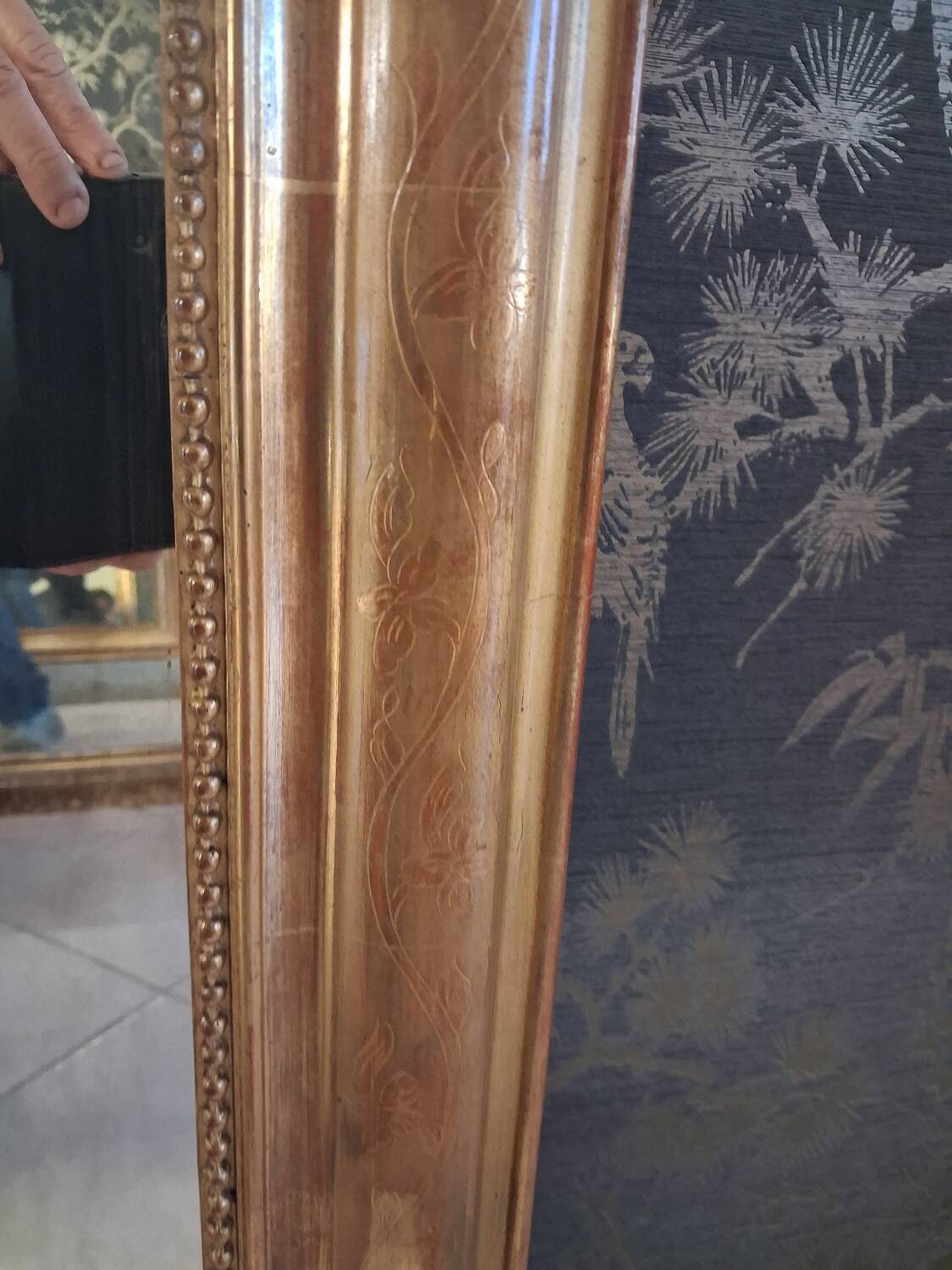 Louis Philippe period mirror 138 x 83 cm