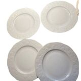 set of 4 Limoges porcelain dessert plates with wild ivy