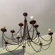 Lustre fer forgé avec 12 ampoules