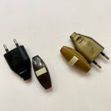 Glass lamp, braided fabric cable, new lampshade