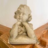 Bust of a little girl signed Gustave Van Vaerenbergh