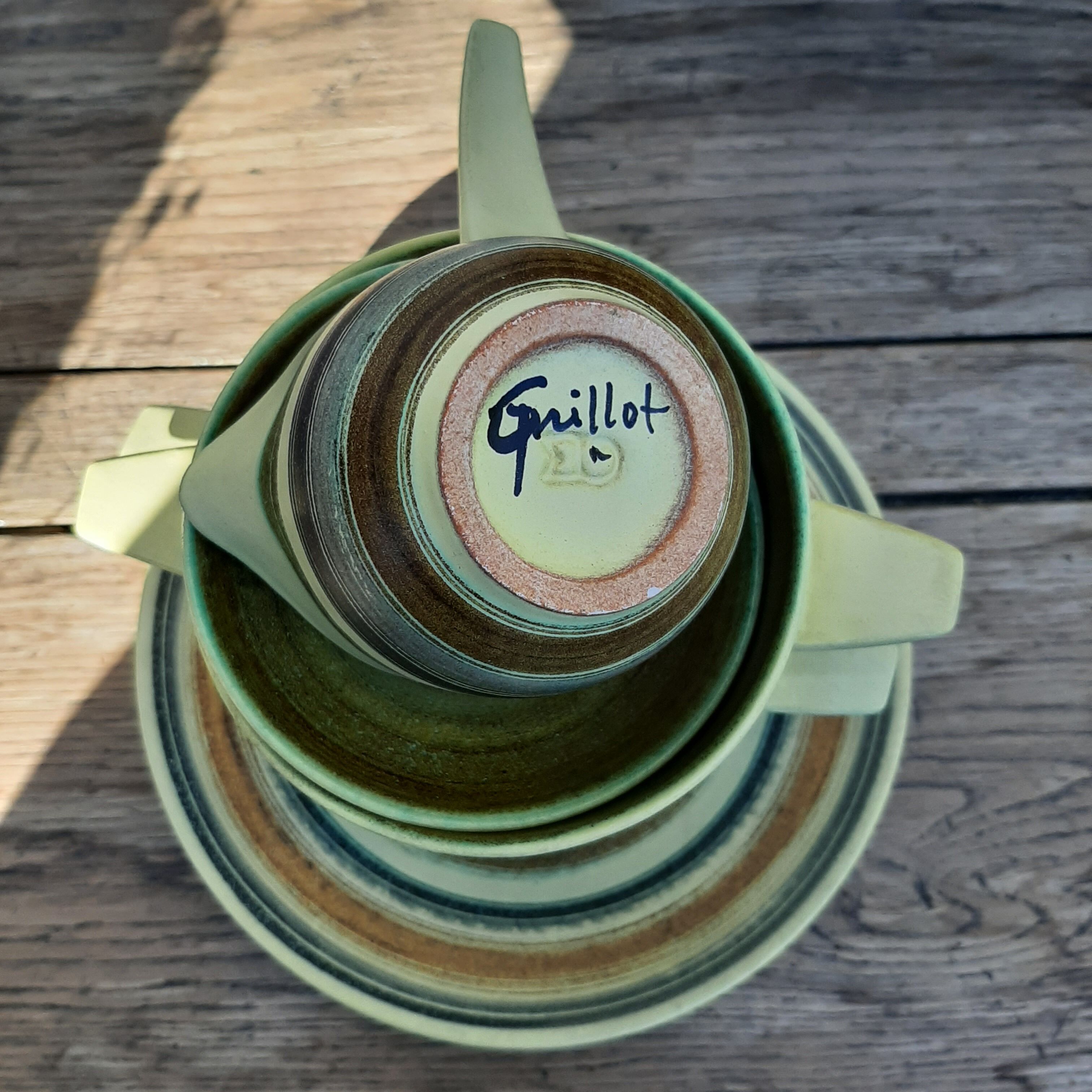 Marcel Guillot ceramic ensemble 6 pieces