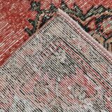 Classic Pattern Red & Green Vintage Runner Rug, 104x344Cm