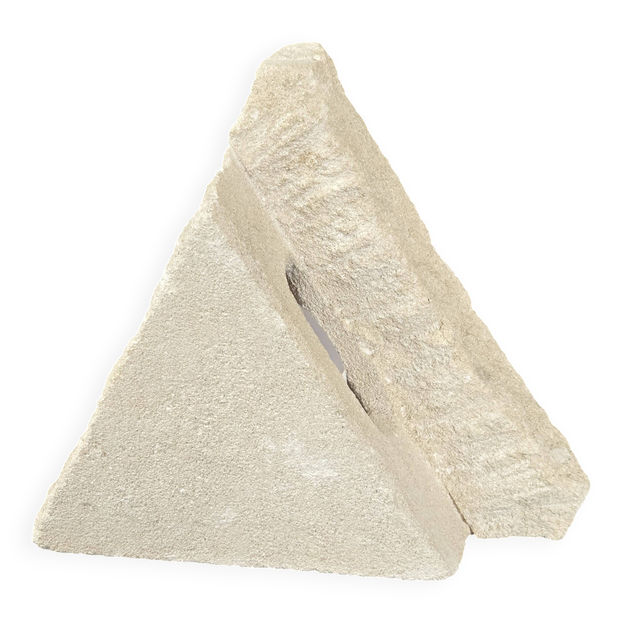 Vintage stone pyramid lamp 1970