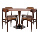 Mid Century Modern Dining Set, Round Table with 4 Fredrik Kayser Chairs