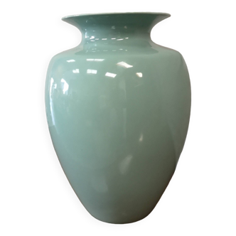 Celadon green vase ceramic manufacture to identify art deco 1940 1950