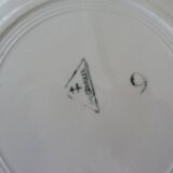 8 old flat plates faience Niderviller decoration flowers blue, red