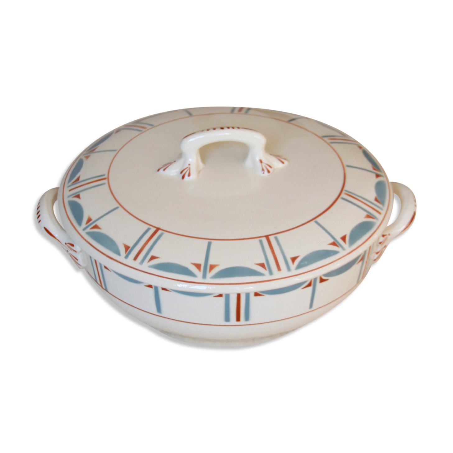 Soup vegetable old earthenware Longwy model 729