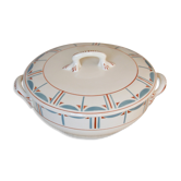 Soupière légumier faïence ancienne Longwy modèle 729
