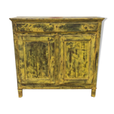 Buffet patiné jaune