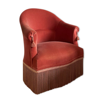 Antique pink toad armchair