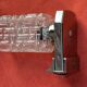 Pair of Vintage Mid-century Wall Sconces 1960s Chrome and Glass