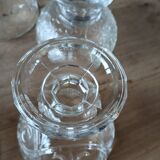 5 coupes anciennes en verre transparent