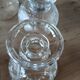 5 antique clear glass cups