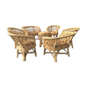 Wicker garden furniture for doll