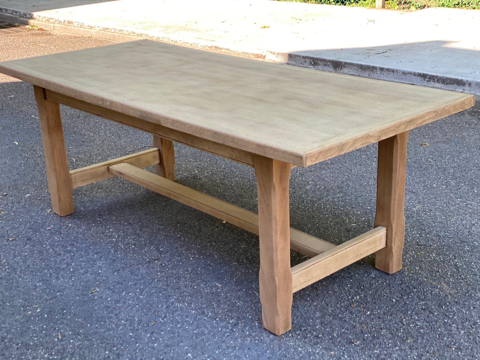 Renovated 1960s oak farmhouse dining table