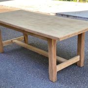 Table à manger de ferme rénovée en chêne des années 60