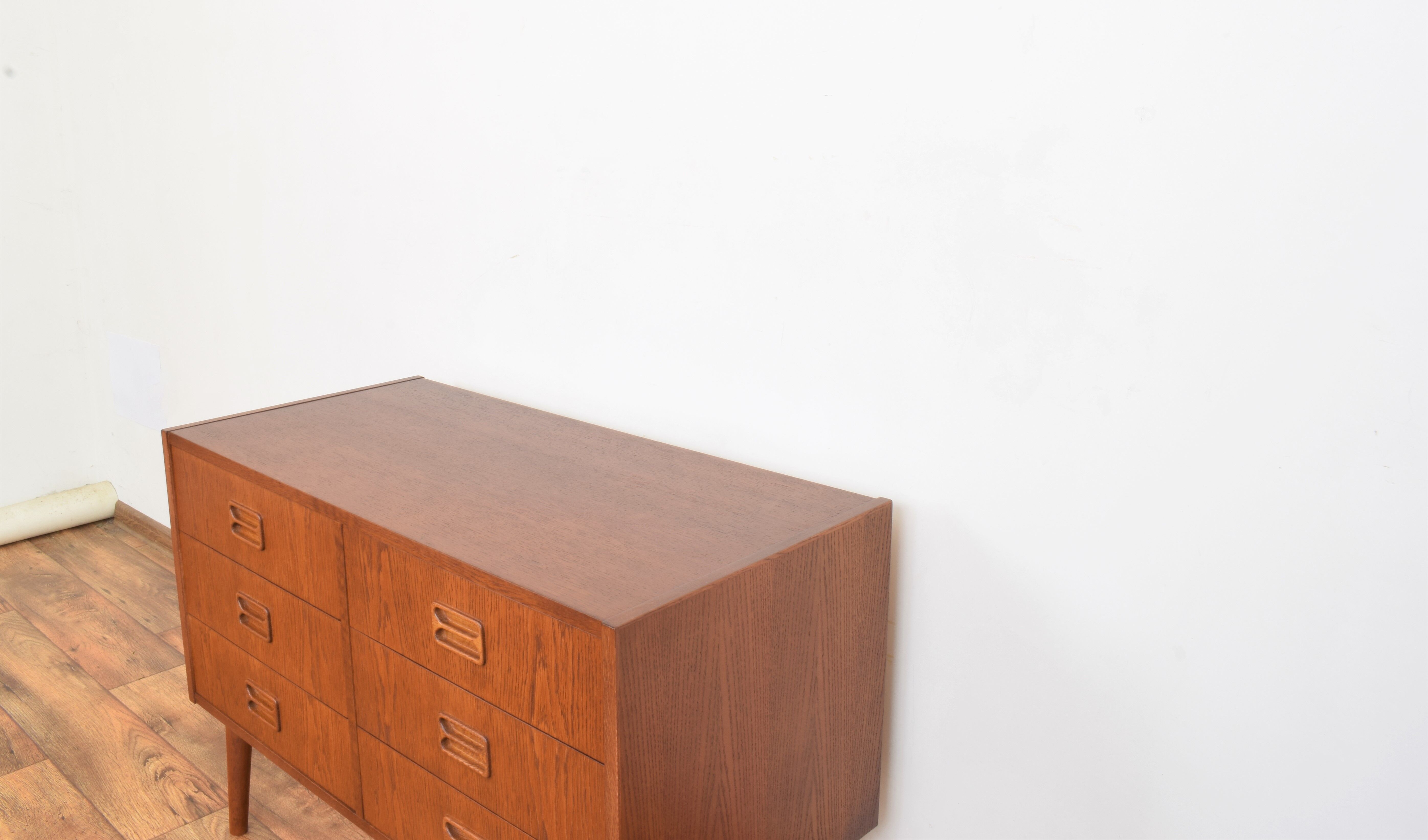 Danish oak chest of drawers