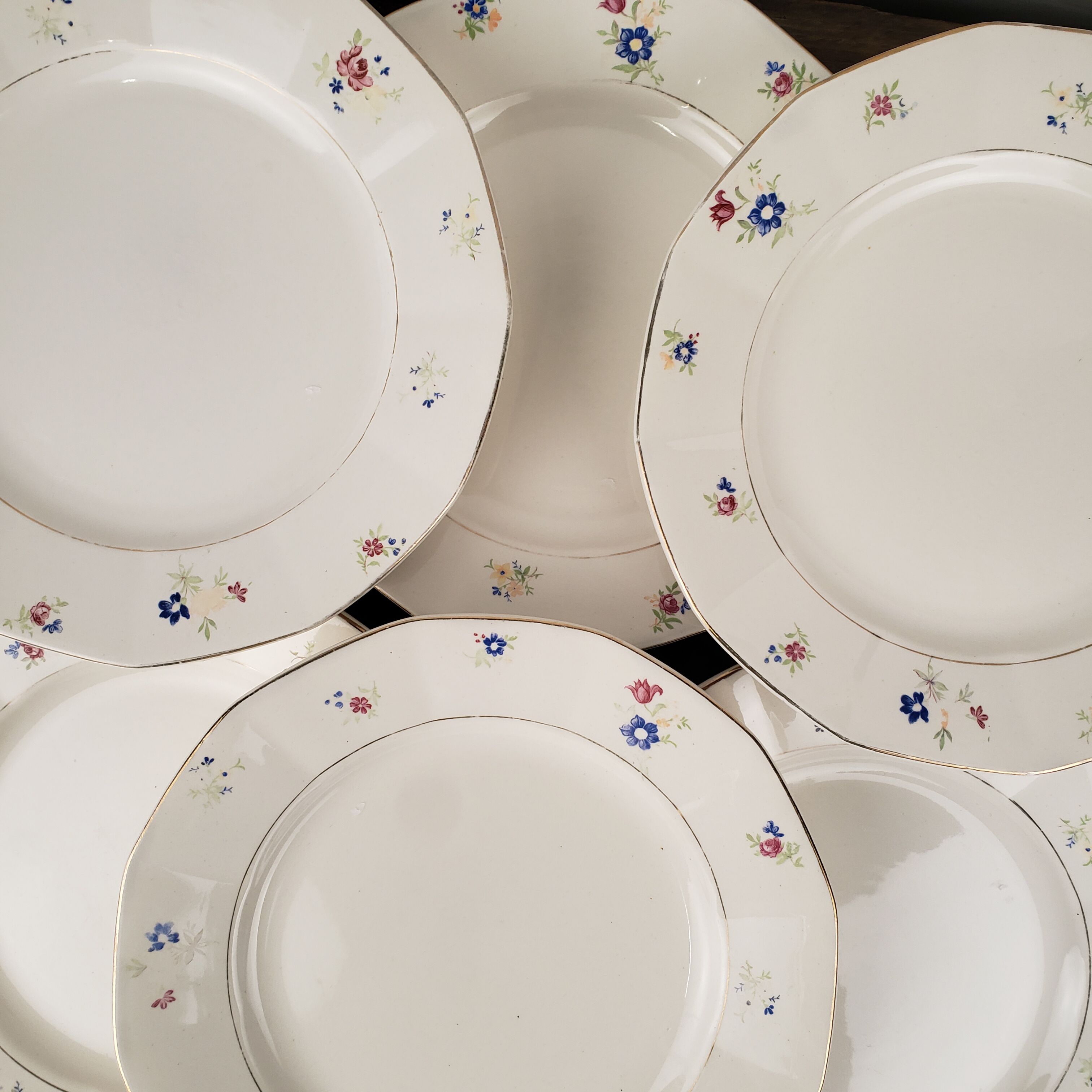 Flat plates x8 - Digoin Sarreguemines, Falaise model