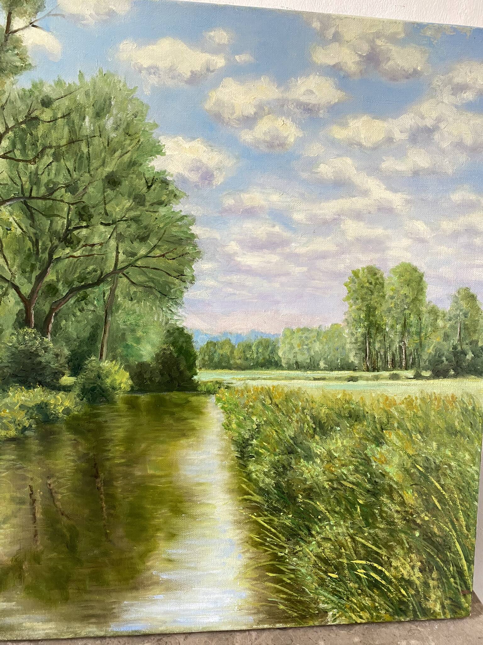 Green landscape signed in 2005