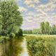 Green landscape signed in 2005