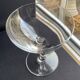 6 light crystal champagne glasses with twisted leg, early 20th century