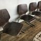 Series of 5 retro vintage stackable chairs flototto pagholz by adam stegner 1960 1970