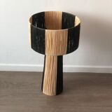 Natural and black raffia lamp 2