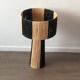 Natural and black raffia lamp 2