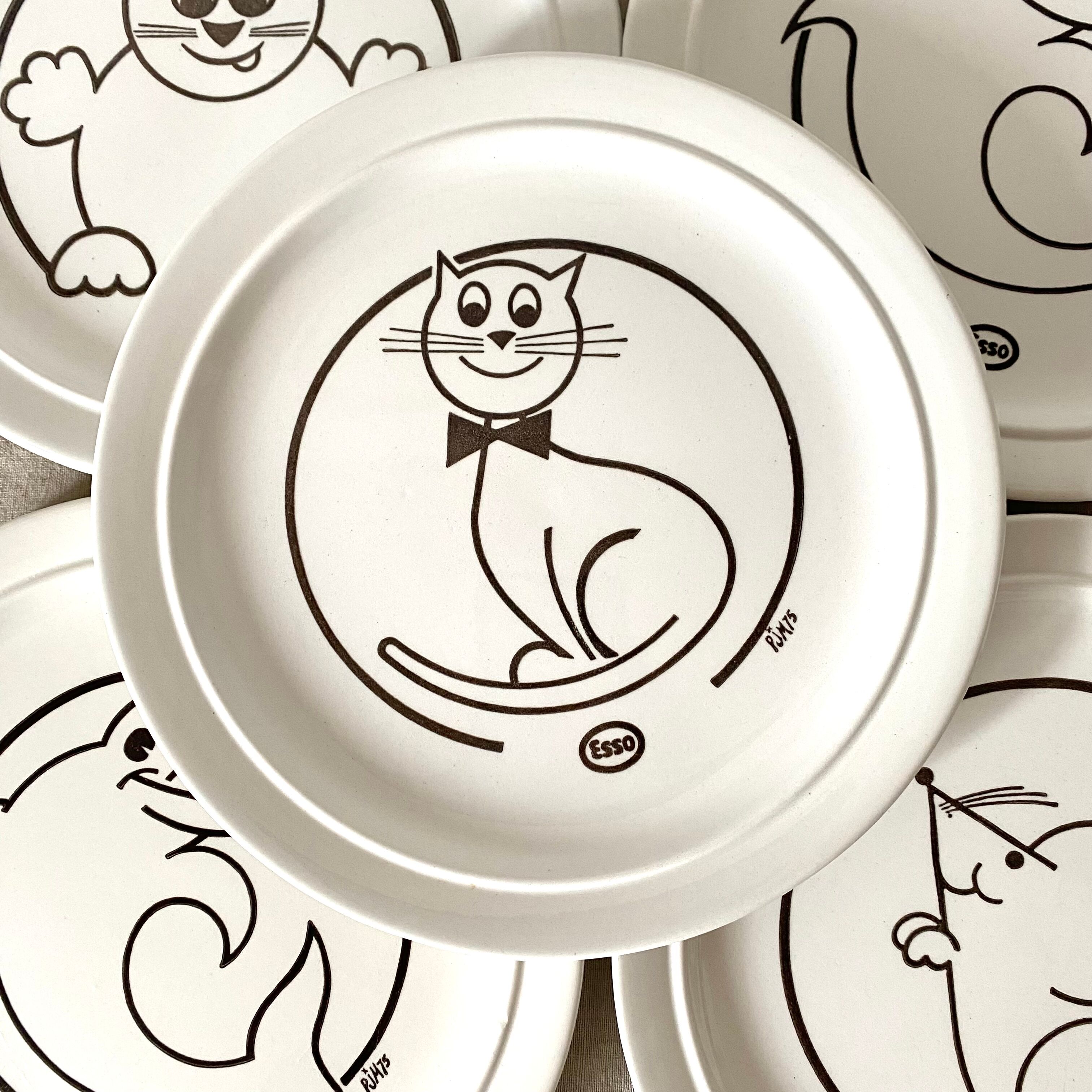 Esso Advertising Dessert Plates